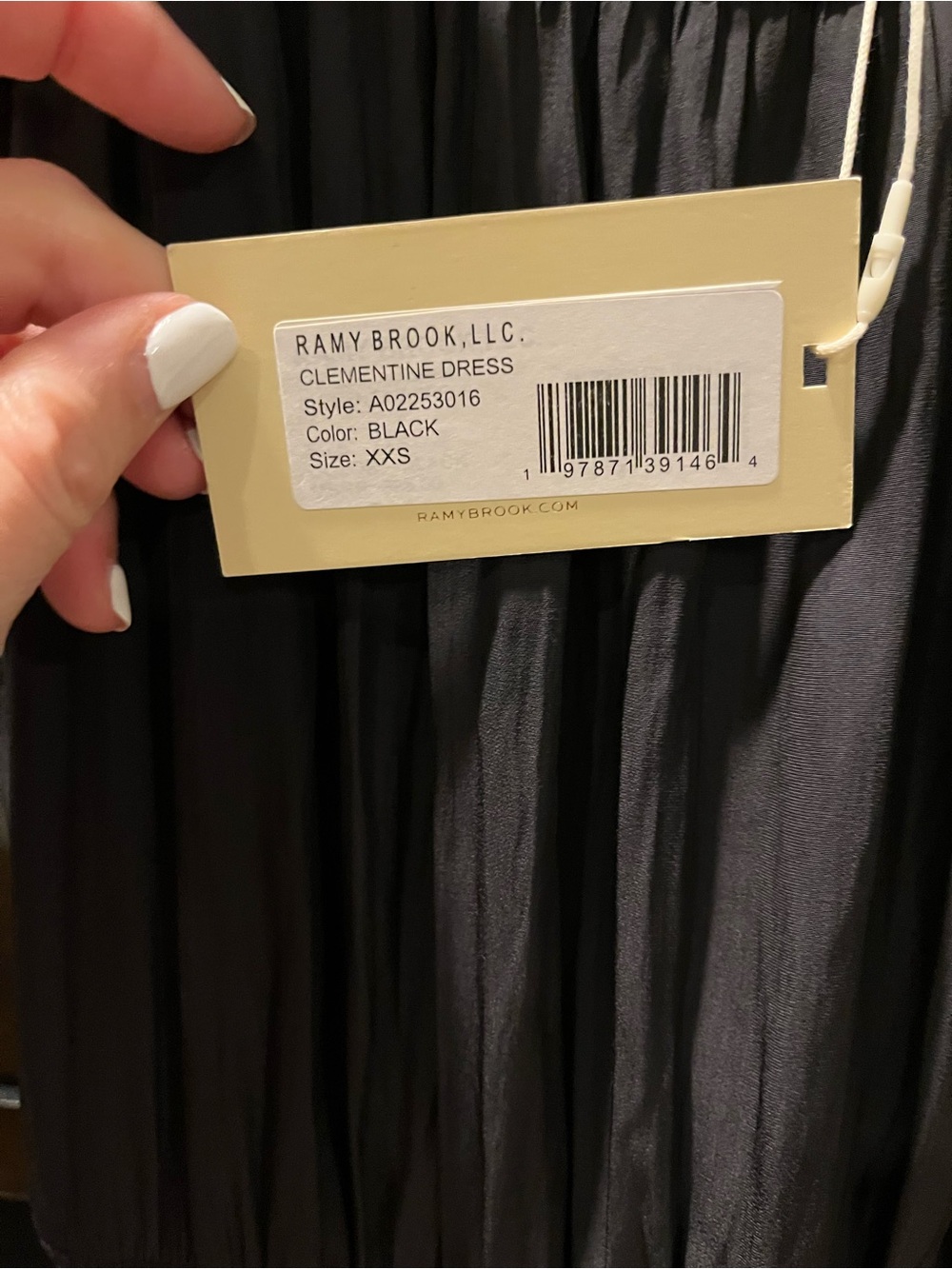 NWT Ramy Brook Black Ruffle-Trim Midi Skirt - Picture 3 of 7